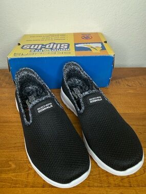 New Skechers Slip- ins Arch Fit GO WALK Joy Shoes - Stefanie Black Women’s 8.5 W